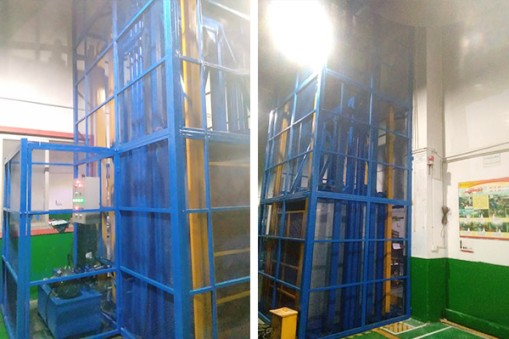 TCL瑞智（惠州）制冷设备公司定制直顶式升降台安装