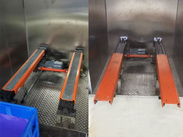 伸缩货叉提升机